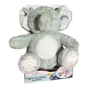 🌙 NWT elephant teddy bear dreamgro Lights & Lullaby Elephant Soother Plush toy🐘
